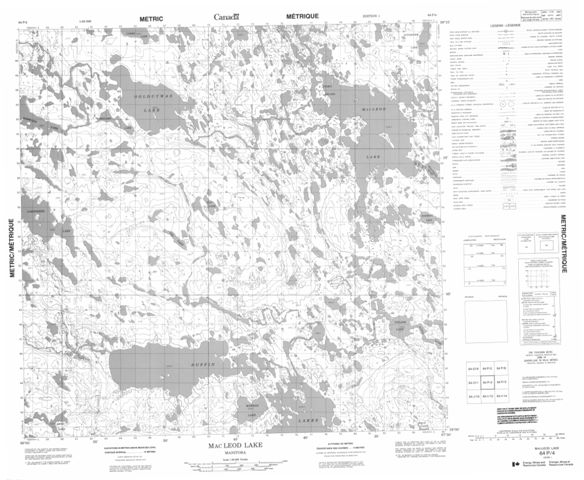 Macleod Lake Topographic Paper Map 064P04 at 1:50,000 scale