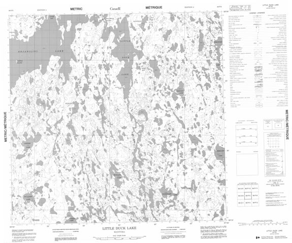 Little Duck Lake Topographic Paper Map 064P05 at 1:50,000 scale