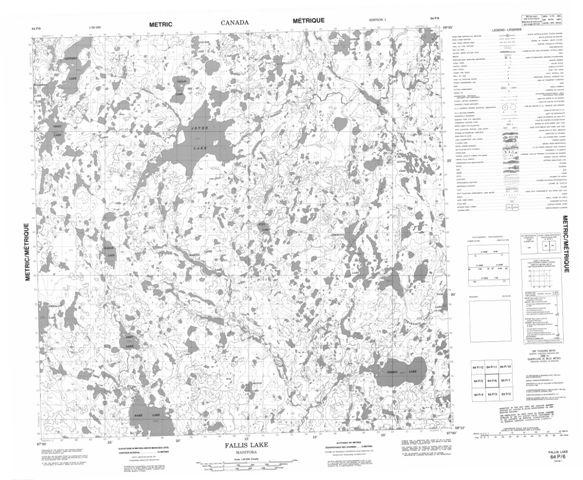Fallis Lake Topographic Paper Map 064P06 at 1:50,000 scale