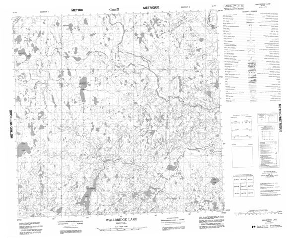 Wallbridge Lake Topographic Paper Map 064P07 at 1:50,000 scale