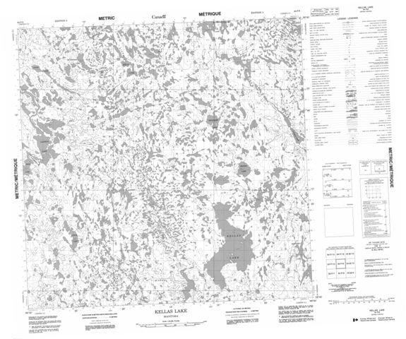 Kellas Lake Topographic Paper Map 064P09 at 1:50,000 scale