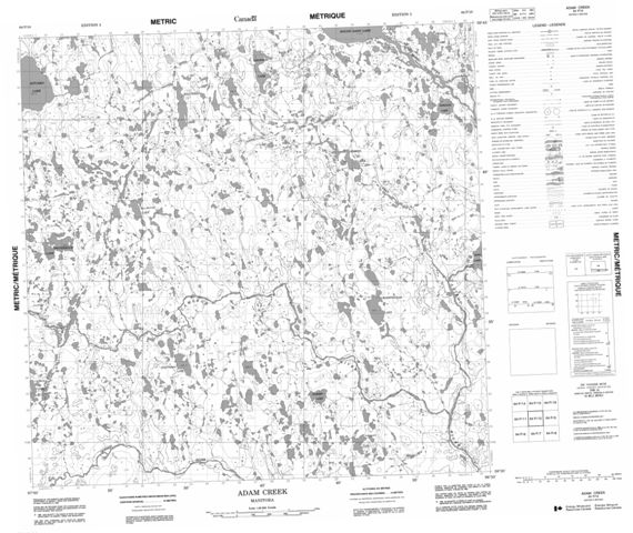 Adam Creek Topographic Paper Map 064P10 at 1:50,000 scale