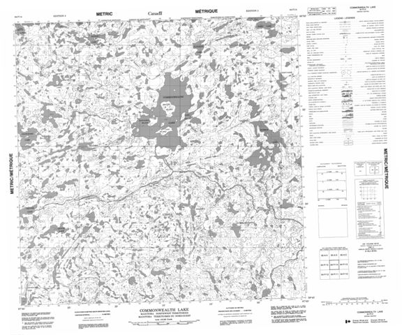 Commonwealth Lake Topographic Paper Map 064P14 at 1:50,000 scale