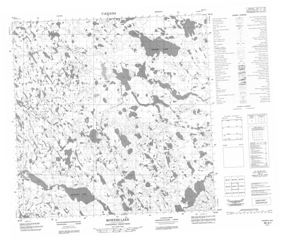 Mowers Lake Topographic Paper Map 065A01 at 1:50,000 scale