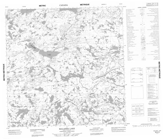 Malaher Lake Topographic Paper Map 065A03 at 1:50,000 scale