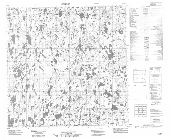 No Title Topographic Paper Map 065A04 at 1:50,000 scale