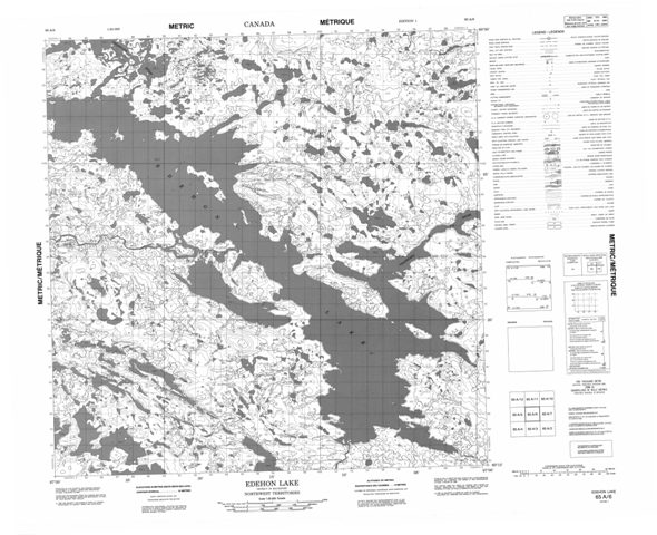 Edehon Lake Topographic Paper Map 065A06 at 1:50,000 scale