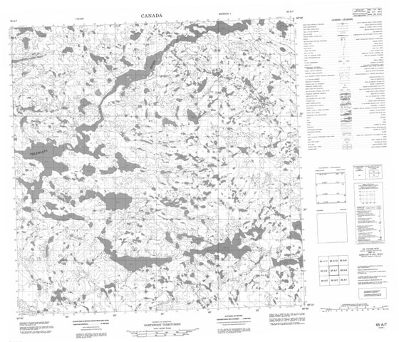 No Title Topographic Paper Map 065A07 at 1:50,000 scale