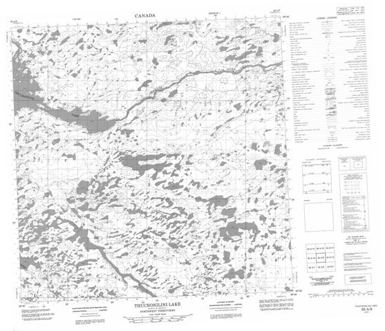Thuchonilini Lake Topographic Paper Map 065A09 at 1:50,000 scale