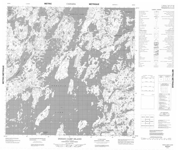 Indian Camp Island Topographic Paper Map 065B04 at 1:50,000 scale