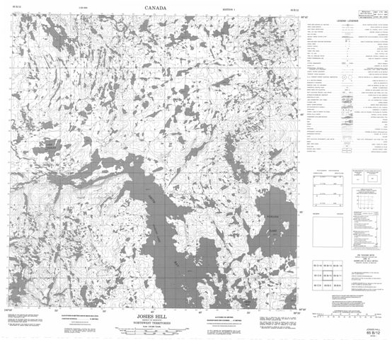 Josies Hill Topographic Paper Map 065B12 at 1:50,000 scale