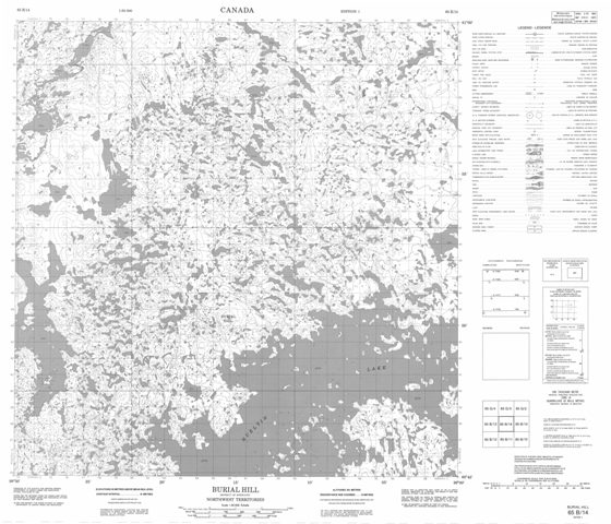 Burial Hill Topographic Paper Map 065B14 at 1:50,000 scale