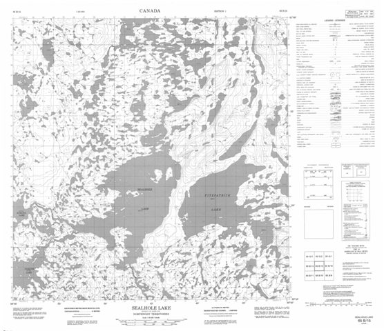 Sealhole Lake Topographic Paper Map 065B15 at 1:50,000 scale