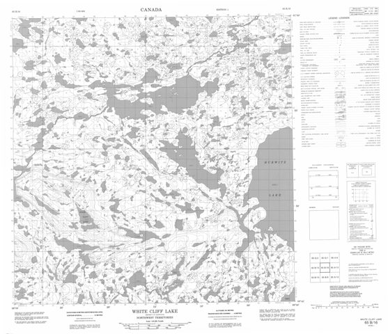White Cliff Lake Topographic Paper Map 065B16 at 1:50,000 scale