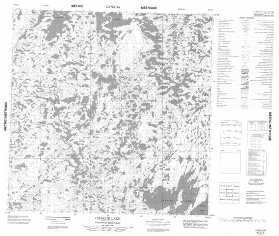 Charlie Lake Topographic Paper Map 065C02 at 1:50,000 scale