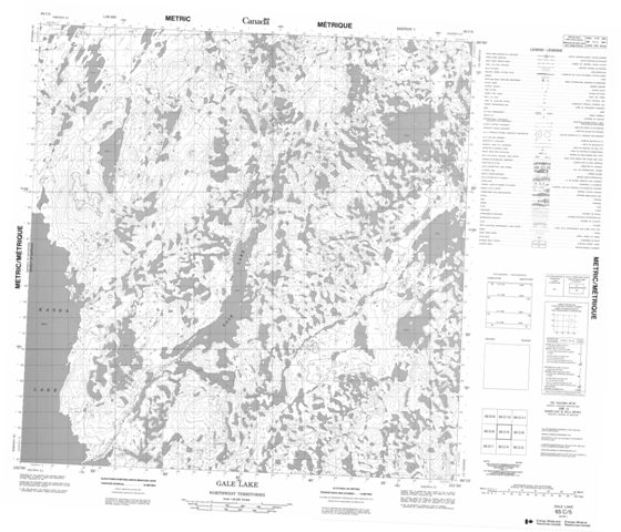 Gale Lake Topographic Paper Map 065C05 at 1:50,000 scale