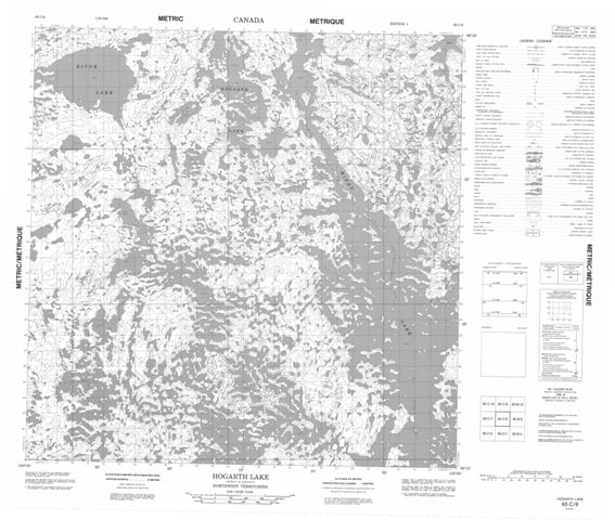 Hogarth Lake Topographic Paper Map 065C08 at 1:50,000 scale