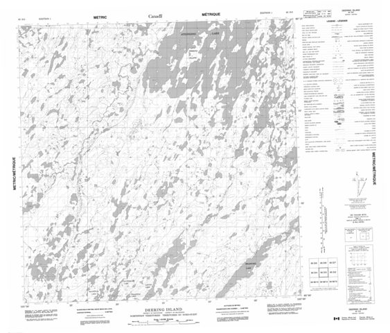 Deering Island Topographic Paper Map 065D03 at 1:50,000 scale
