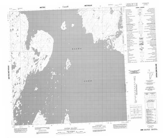 Gothe Island Topographic Paper Map 065D08 at 1:50,000 scale