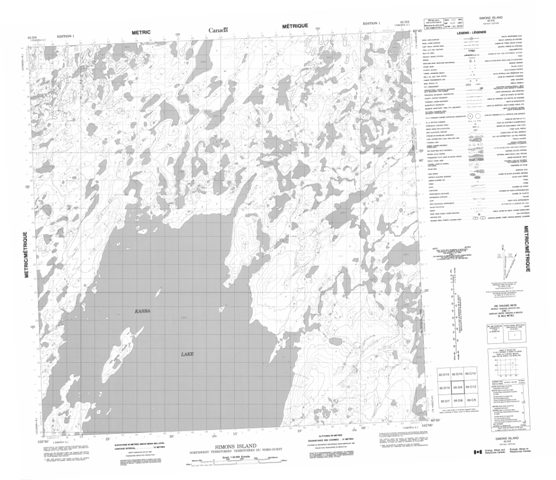 Simons Island Topographic Paper Map 065D09 at 1:50,000 scale