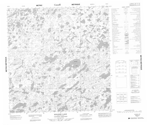 Ridgers Lake Topographic Paper Map 065E03 at 1:50,000 scale