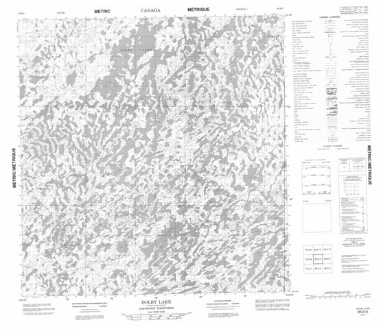 Dolby Lake Topographic Paper Map 065E05 at 1:50,000 scale