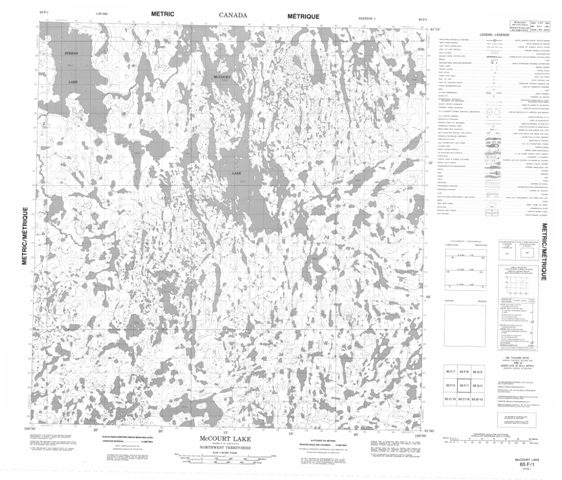 Mccourt Lake Topographic Paper Map 065F01 at 1:50,000 scale