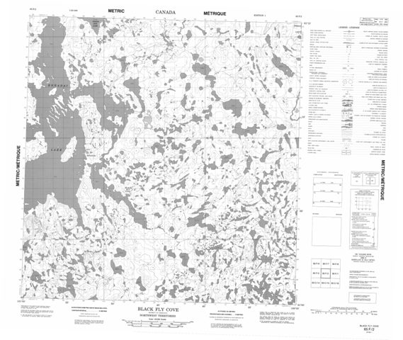 Black Fly Cove Topographic Paper Map 065F02 at 1:50,000 scale