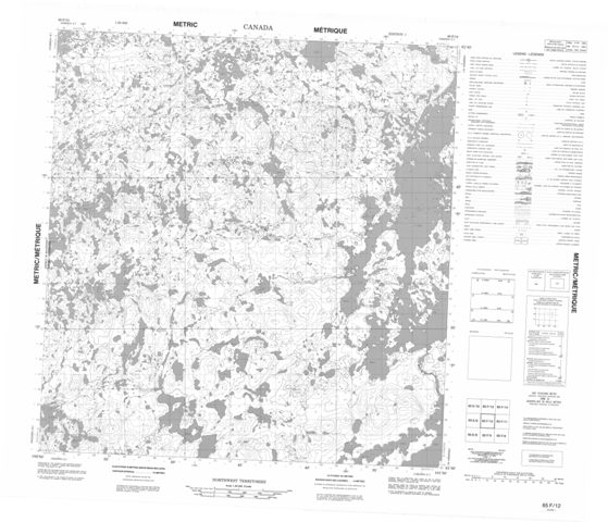 No Title Topographic Paper Map 065F12 at 1:50,000 scale