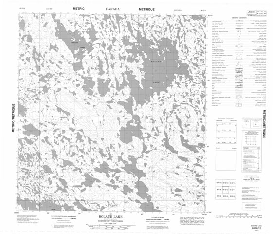 Boland Lake Topographic Paper Map 065G12 at 1:50,000 scale