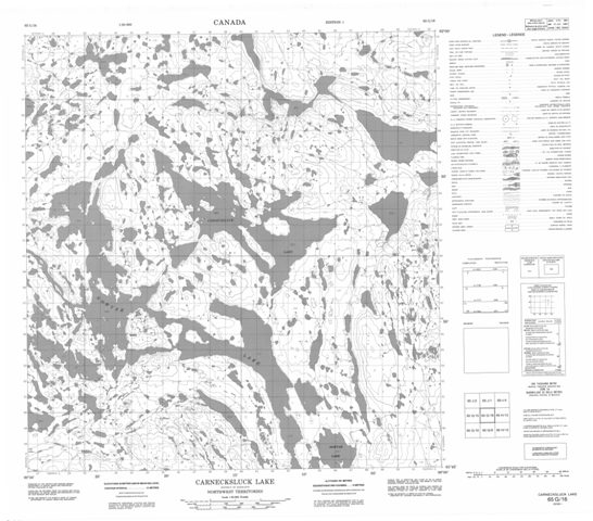 Carnecksluck Lake Topographic Paper Map 065G16 at 1:50,000 scale