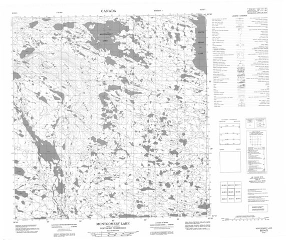 Montgomery Lake Topographic Paper Map 065H05 at 1:50,000 scale