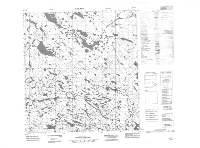 No Title Topographic Paper Map 065H14 at 1:50,000 scale