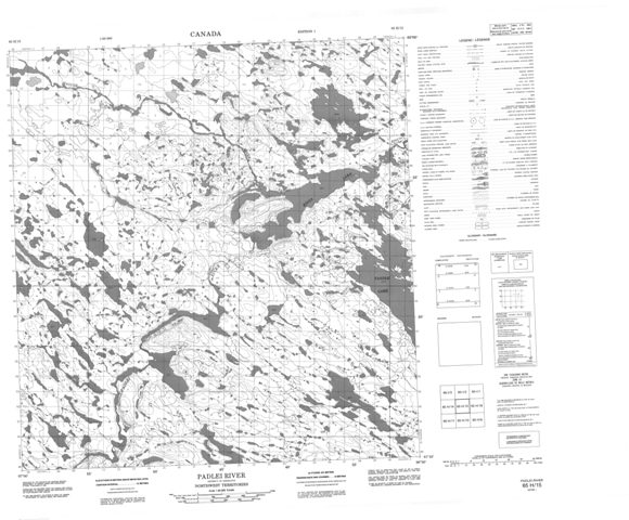 Padlei River Topographic Paper Map 065H15 at 1:50,000 scale