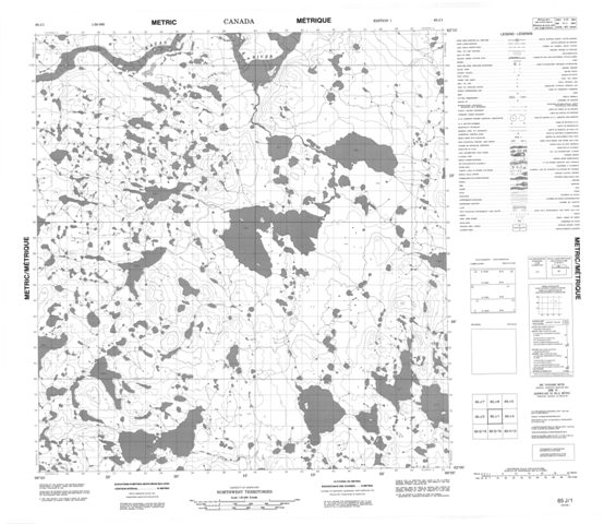 No Title Topographic Paper Map 065J01 at 1:50,000 scale