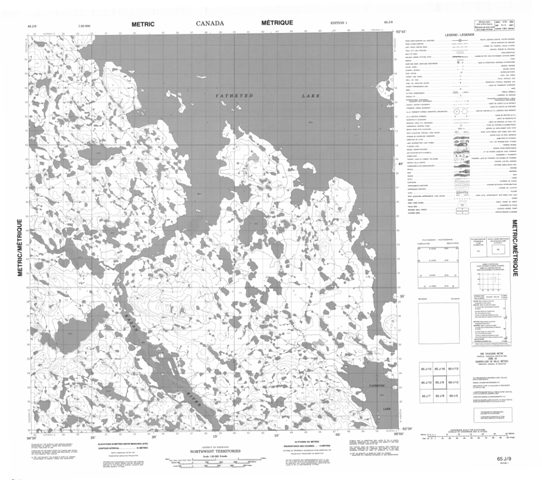 No Title Topographic Paper Map 065J09 at 1:50,000 scale