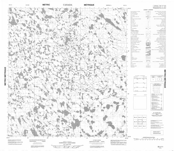 No Title Topographic Paper Map 065J11 at 1:50,000 scale