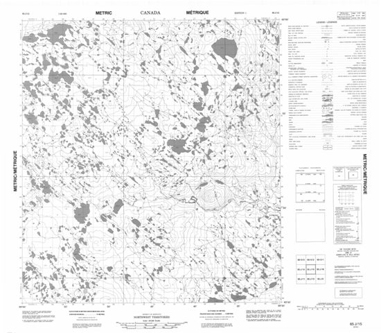 No Title Topographic Paper Map 065J15 at 1:50,000 scale