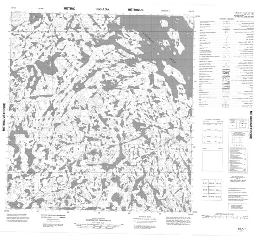 No Title Topographic Paper Map 065K01 at 1:50,000 scale