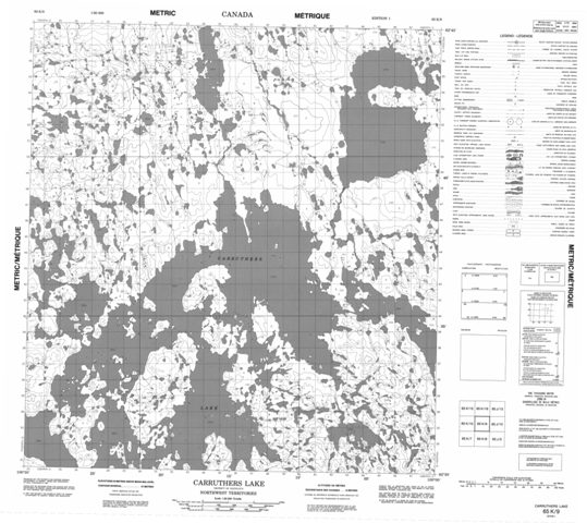 Carruthers Lake Topographic Paper Map 065K09 at 1:50,000 scale