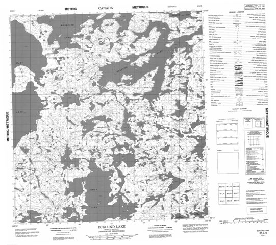 Ecklund Lake Topographic Paper Map 065L06 at 1:50,000 scale