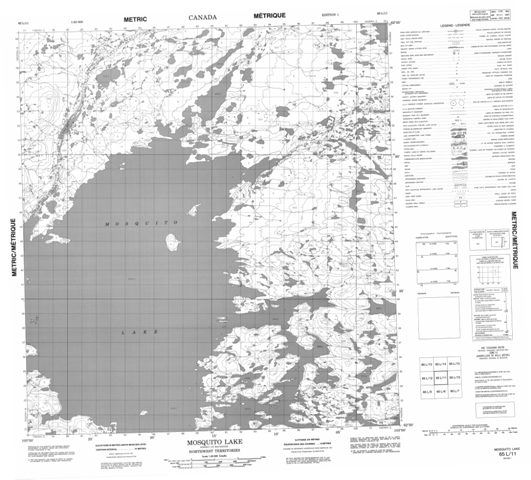 Mosquito Lake Topographic Paper Map 065L11 at 1:50,000 scale