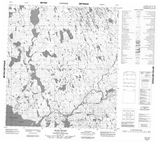 Slow River Topographic Paper Map 065N02 at 1:50,000 scale