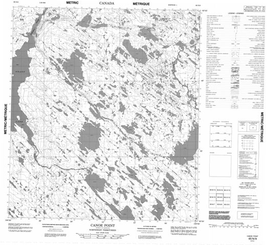 Canoe Point Topographic Paper Map 065N09 at 1:50,000 scale