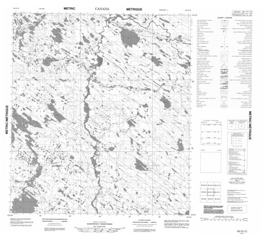 No Title Topographic Paper Map 065O12 at 1:50,000 scale