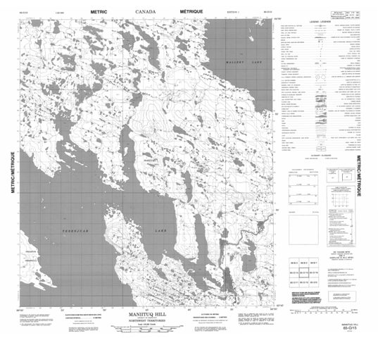 Maniituq Hill Topographic Paper Map 065O15 at 1:50,000 scale