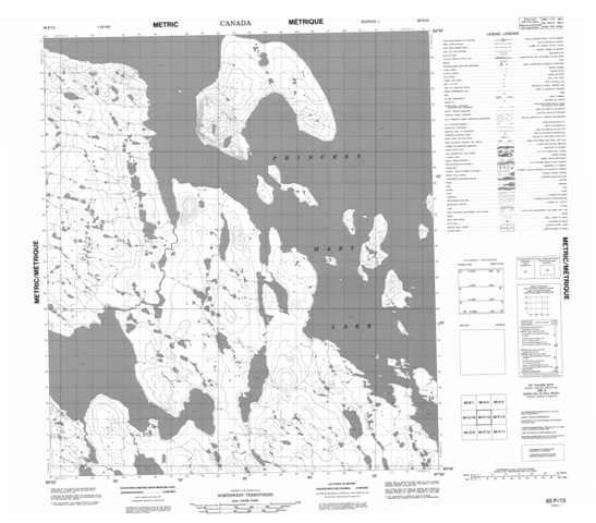 No Title Topographic Paper Map 065P13 at 1:50,000 scale