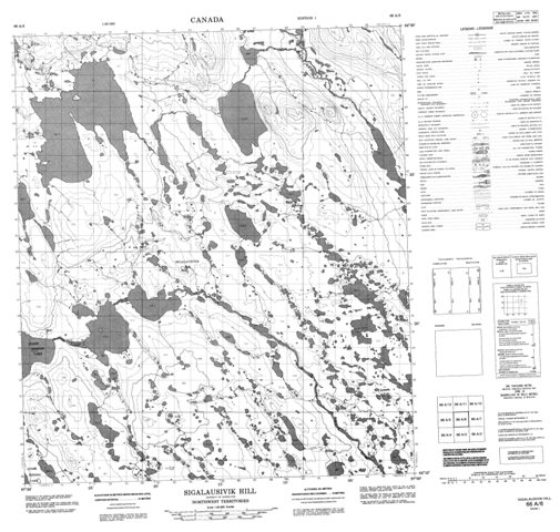 Sigalausivik Hill Topographic Paper Map 066A06 at 1:50,000 scale