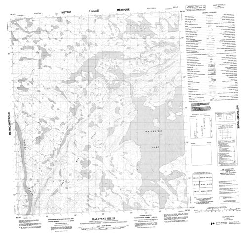 Half Way Hills Topographic Paper Map 066A09 at 1:50,000 scale