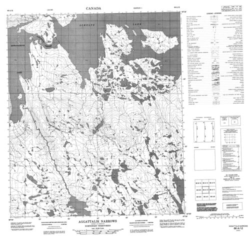 Aggattalik Narrows Topographic Paper Map 066A12 at 1:50,000 scale